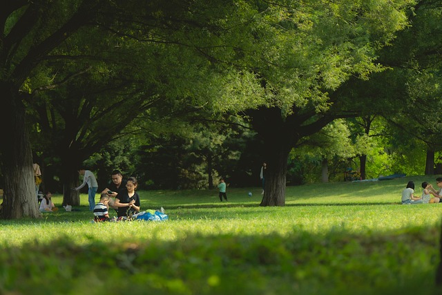 family in park